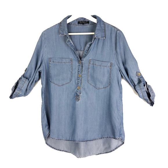 Velvet Heart Tops - 🔴Velvet Heart Denim Shirt